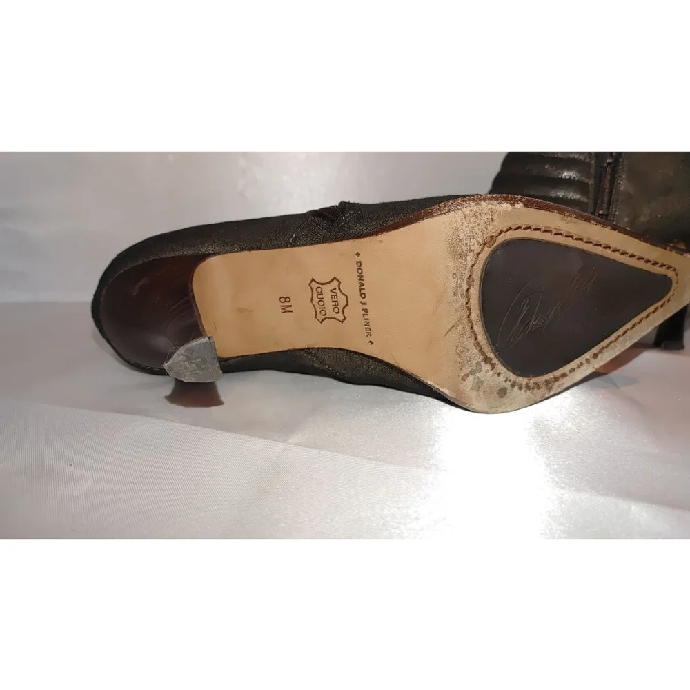 Donald J. Pliner Metallic Stilleto Booties Size 8M